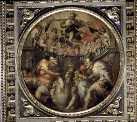 Allegory of the districts of Santa Croce and Santo Spirito from the ceiling of the Salone dei Cinque de Giorgio Vasari