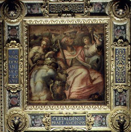 Allegory of the town of Certaldo from the ceiling of the Salone dei Cinquecento de Giorgio Vasari