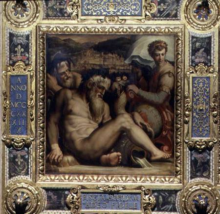 Allegory of the town of Pescia from the ceiling of the Salone dei Cinquecento de Giorgio Vasari
