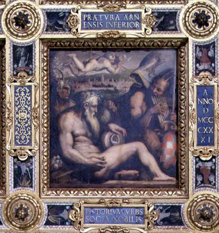 Allegory of the town of Pistoia from the ceiling of the Salone dei Cinquecento de Giorgio Vasari