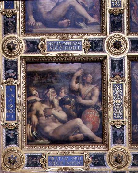 Allegory of the town of Prato from the ceiling of the Salone dei Cinquecento de Giorgio Vasari