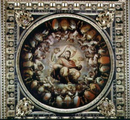 Apotheosis of Cosimo I de' Medici (1519-74) from the ceiling of the Salone dei Cinquecento de Giorgio Vasari