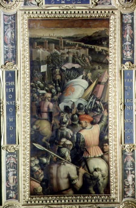 The Capture of Cascina from the ceiling of the Salone dei Cinquecento de Giorgio Vasari