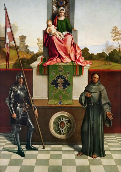 Madonna and Child with Saints Liberale and Francis (The Castelfranco Madonna) c.1506 de (Giorgio da Castelfranco) Giorgione