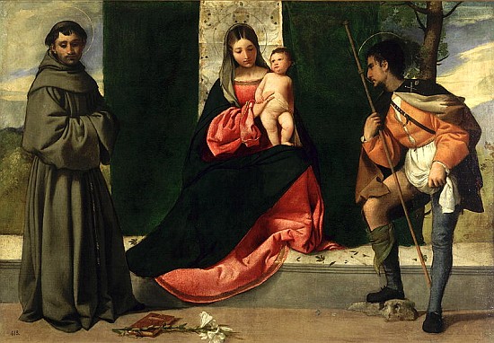 Virgin and Child with St. Anthony of Padua and St. Rocco de (Giorgio da Castelfranco) Giorgione