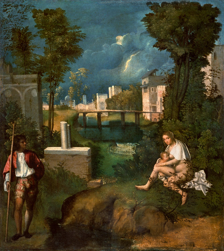 La tormenta de Giorgione (eigentl. Giorgio Barbarelli oder da Castelfranco)
