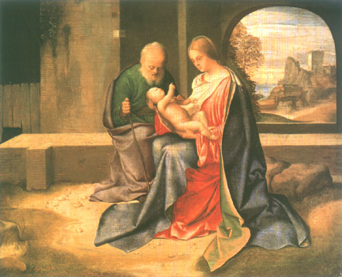 The sacred family de Giorgione (eigentl. Giorgio Barbarelli oder da Castelfranco)