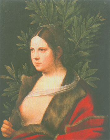 Portrait of Mrs (Laura) de Giorgione (eigentl. Giorgio Barbarelli oder da Castelfranco)