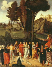 Das Urteil des Salomo. de Giorgione (eigentl. Giorgio Barbarelli oder da Castelfranco)
