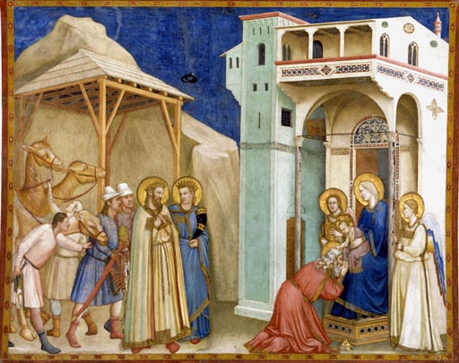 Die Anbetung der Koenige de Giotto (di Bondone)