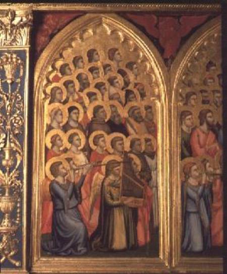 Angels from the Coronation of the Virgin Polyptych (far left panel) de Giotto (di Bondone)