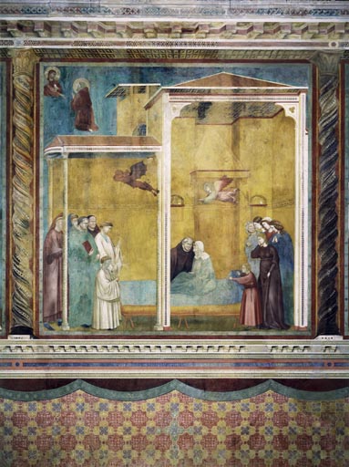 Die Beichte der voruebergehend wieder zum Leben erweckten Frau de Giotto (di Bondone)