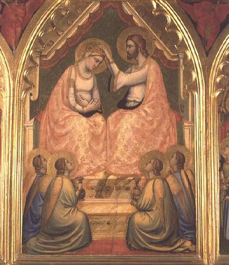 The Coronation of the Virgin Polyptych (centre panel) de Giotto (di Bondone)
