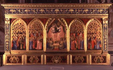 Coronation of the Virgin Polyptych (panel) de Giotto (di Bondone)