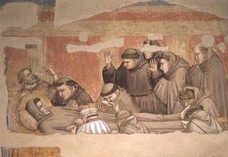 The Death of St. Francis, from the Bardi Chapel de Giotto (di Bondone)