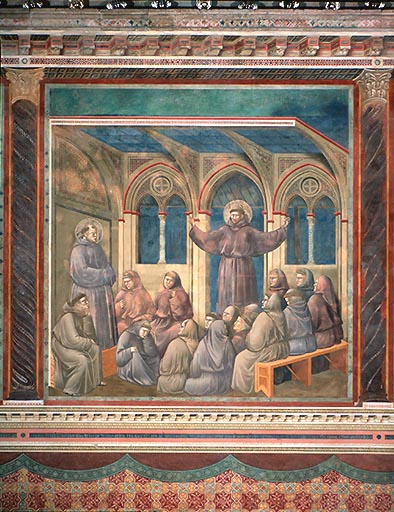 Der hl. Franziskus erscheint den Bruedern in Arles de Giotto (di Bondone)