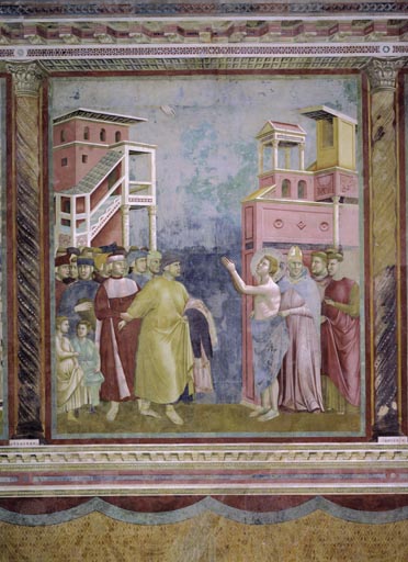 Der hl. Franziskus sagt sich von seinem Vater los de Giotto (di Bondone)