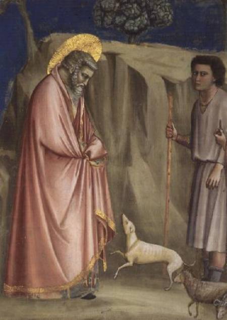 Joachim among the Shepherds de Giotto (di Bondone)