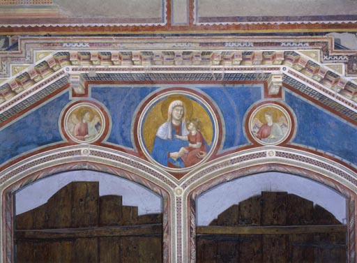 Madonna mit Kind und zwei Engeln de Giotto (di Bondone)