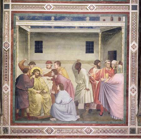The Mocking of Christ de Giotto (di Bondone)