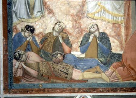 Noli Me Tangere, detail of the sleeping soldiers de Giotto (di Bondone)