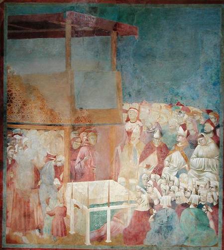 Pope Gregory IX Canonising St. Francis in 1228 de Giotto (di Bondone)