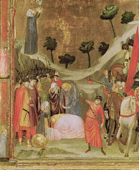 The Martyrdom of St. Paul, right hand panel from the Stefaneschi Triptych, c.1320 (detail of 214100) de Giotto (di Bondone)