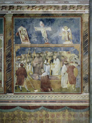 Der unglaeubige Hieronymus ueberzeugt sich von der Echtheit der Wundmale des hl. Franziskus de Giotto (di Bondone)