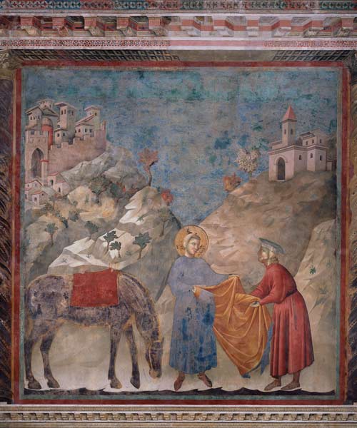 St. Francis Gives his Coat to a Stranger de Giotto (di Bondone)