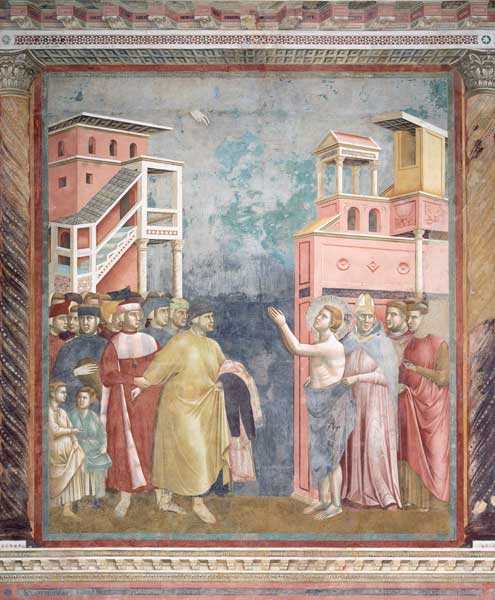 St. Francis Renounces his Father's Goods and Earthly Wealth de Giotto (di Bondone)
