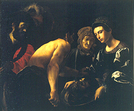 Salome erhält das Haupt Johannes des Täufers. de Giovan Battista Caracciolo