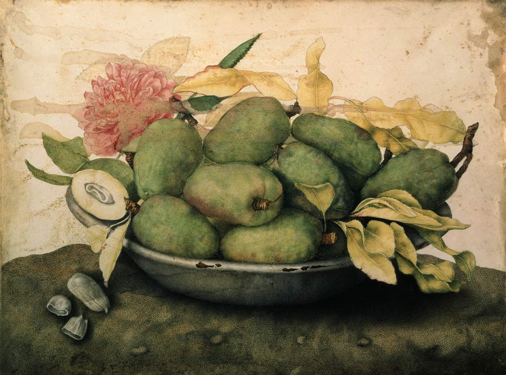 G.Garzoni / Bowl with Plums.../ c.1650 de Giovanna Garzoni