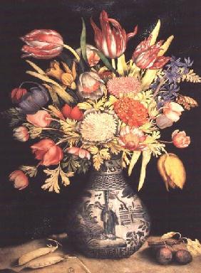 Ming Vase of Flowers (w/c on parchment)