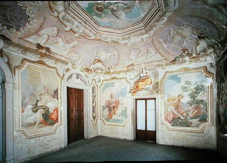 Room decorated with the frescoes of Pellegrini (photo) de Giovanni Antonio Pellegrini