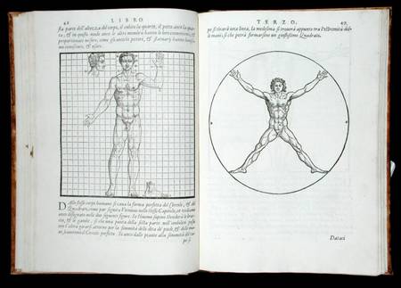 Ideal proportions based on the human body, from 'Della Architettura' de Giovanni Antonio Rusconi