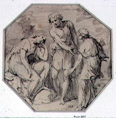 A Man and two Women Conversing de Giovanni Battista Cipriani