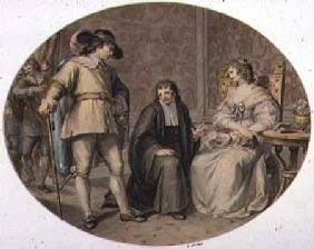 Oliver Cromwell discovering his Chaplain, Jeremiah White, on his Knees before his youngest Daughter,