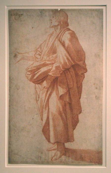 Study of a draped figure de Giovanni Battista Paggi