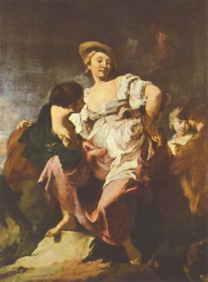 The fortune-teller de Giovanni Battista Piazzetta