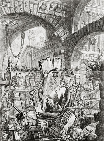 The Man on the Rack, plate II from ''Carceri d''Invenzione'', c.1749 de Giovanni Battista Piranesi