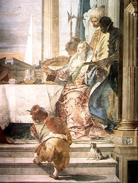 Cleopatra's Banquet, detail of Cleopatra and a dwarf de Giovanni Battista Tiepolo