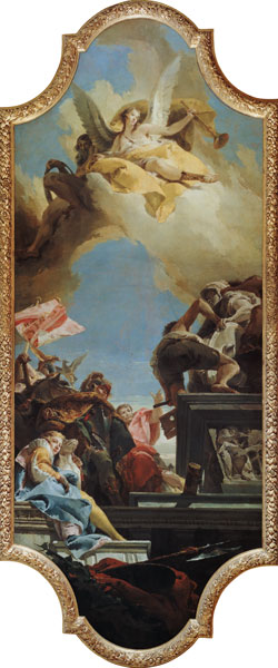 Die Errichtung der Statue für eine Kaiserin de Giovanni Battista Tiepolo