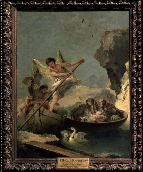 Flight into Egypt / Tiepolo / c.1762/70 de Giovanni Battista Tiepolo