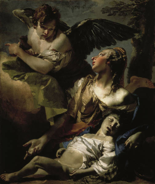 Hagar & Ismael / Tiepolo / c.1732 de Giovanni Battista Tiepolo