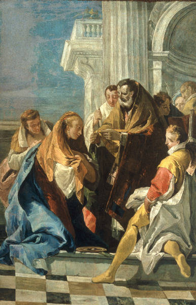 G.B.Tiepolo /Communion of St.Lucia/Ptg. de Giovanni Battista Tiepolo