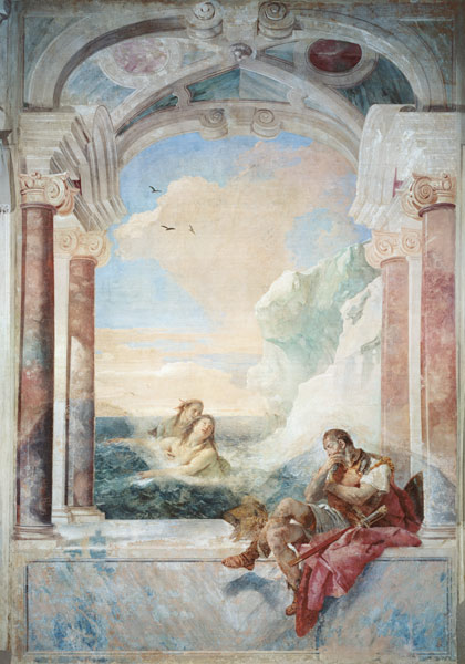 Achilles consoled by his mother, Thetis, from 'The Iliad' by Homer, 1757 (fresco) de Giovanni Battista Tiepolo