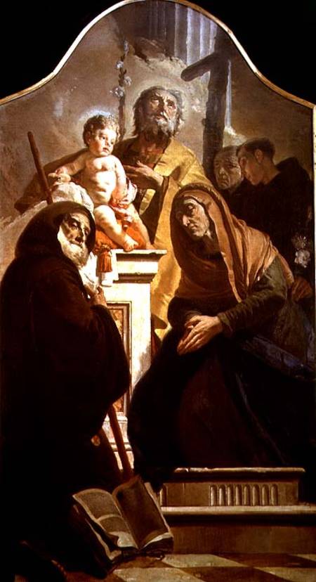 St. Joseph with the Christ Child and Saints de Giovanni Battista Tiepolo