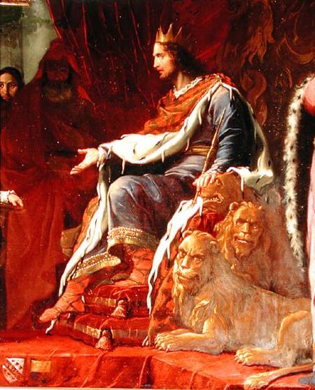 The Queen of Sheba Before King Solomon, detail of Solomon on his Throne de Giovanni Battista Tiepolo