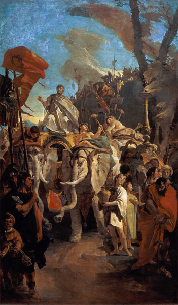 The Triumph of the Commander Manius Curius Dentatus de Giovanni Battista Tiepolo