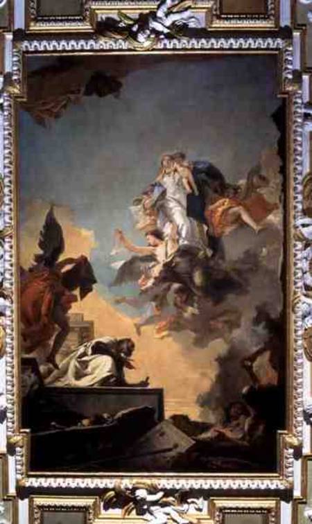 The Virgin of Carmel Giving the Scapula to the Blessed Simon Stock de Giovanni Battista Tiepolo